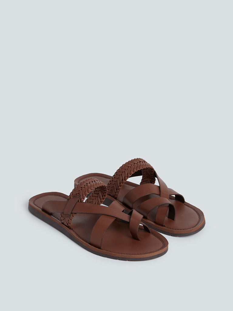 SOLEPLAY Dark Tan Multi-Strap Sandals